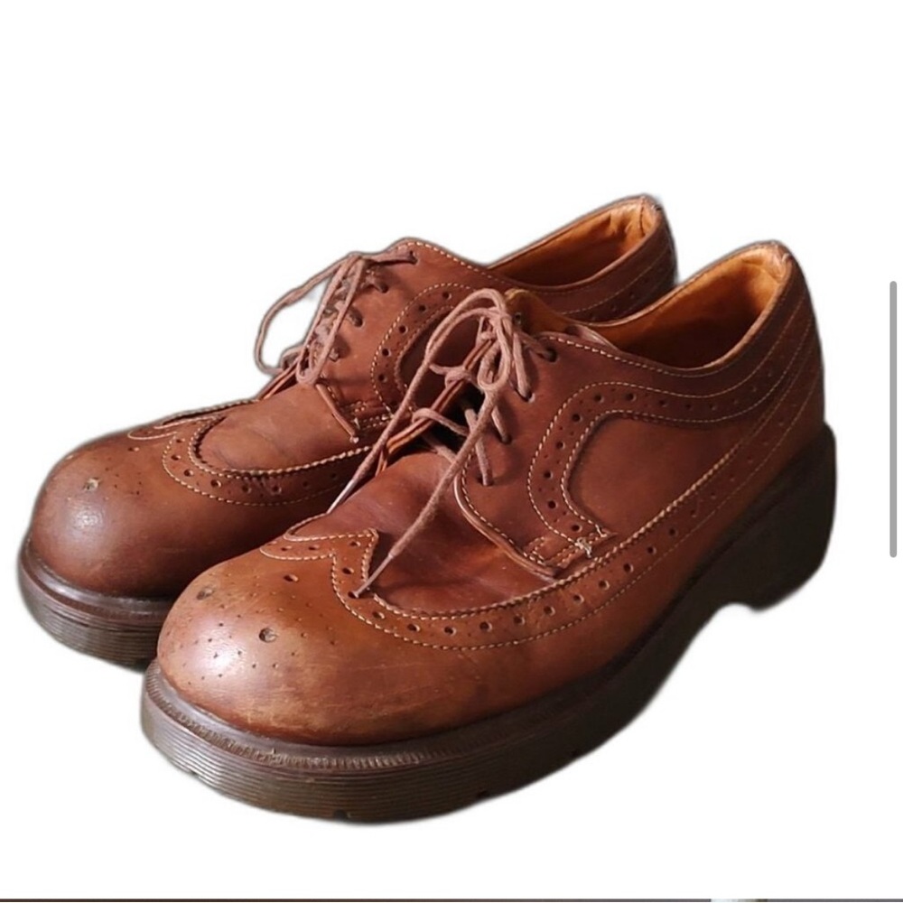 Vintage 90s Rare England Wingtip Platform Doc Martens